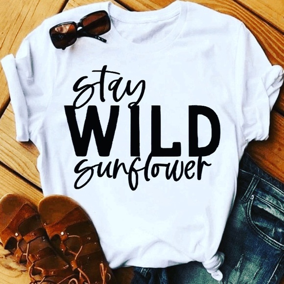 Gildan Tops - Stay wild sunflower